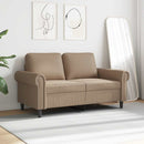 2-personers sofa 120 cm kunstlæder cappuccino