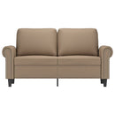 2-personers sofa 120 cm kunstlæder cappuccino