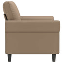 2-personers sofa 120 cm kunstlæder cappuccino
