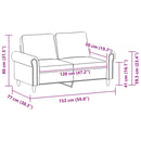 2-personers sofa 120 cm kunstlæder cappuccino