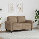 2-personers sofa 120 cm kunstlæder cappuccino