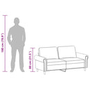 2-personers sofa 140 cm kunstlæder cremefarvet