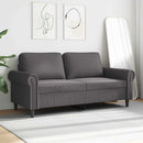 2-personers sofa 140 cm kunstlæder grå