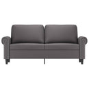 2-personers sofa 140 cm kunstlæder grå