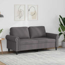 2-personers sofa 140 cm kunstlæder grå