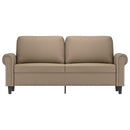 2-personers sofa 140 cm kunstlæder cappuccino