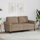 2-personers sofa 140 cm kunstlæder cappuccino