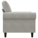 lænestol 60 cm velour lysegrå