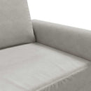 lænestol 60 cm velour lysegrå