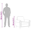 lænestol 60 cm velour lysegrå