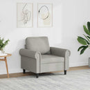 lænestol 60 cm velour lysegrå