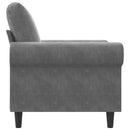 lænestol 60 cm velour mørkegrå