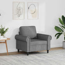 lænestol 60 cm velour mørkegrå