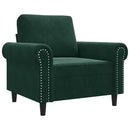 lænestol 60 cm velour lysegrøn