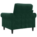 lænestol 60 cm velour lysegrøn