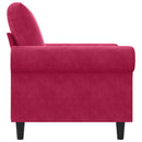 lænestol 60 cm velour vinrød