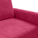 lænestol 60 cm velour vinrød