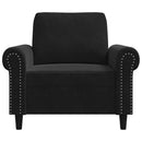 lænestol 60 cm velour sort