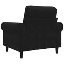 lænestol 60 cm velour sort