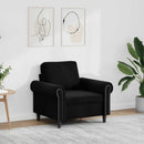 lænestol 60 cm velour sort