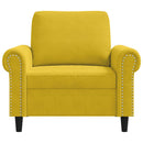 lænestol 60 cm velour gul