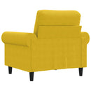 lænestol 60 cm velour gul