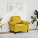 lænestol 60 cm velour gul
