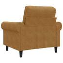 lænestol 60 cm velour brun