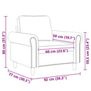 lænestol 60 cm velour brun