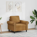 lænestol 60 cm velour brun