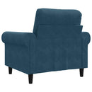 lænestol 60 cm velour Blå