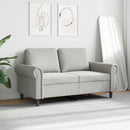 2-personers sofa 120 cm velour lysegrå