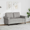 2-personers sofa 120 cm velour lysegrå