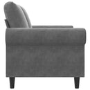 2-personers sofa 120 cm velour mørkegrå