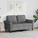 2-personers sofa 120 cm velour mørkegrå