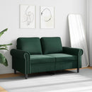2-personers sofa 120 cm fløjl mørkegrøn