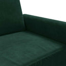 2-personers sofa 120 cm fløjl mørkegrøn