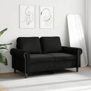 2-personers sofa 120 cm fløjl sort
