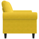 2-personers sofa 120 cm fløjl gul