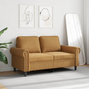 2-personers sofa 120 cm fløjl brun
