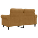 2-personers sofa 120 cm fløjl brun