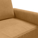 2-personers sofa 120 cm fløjl brun