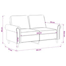2-personers sofa 120 cm fløjl brun