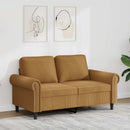 2-personers sofa 120 cm fløjl brun
