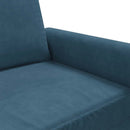 2-personers sofa 120 cm fløjl blå