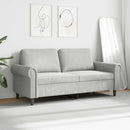 2-personers sofa 140 cm fløjl lysegrå