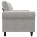 2-personers sofa 140 cm fløjl lysegrå