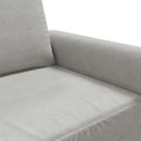 2-personers sofa 140 cm fløjl lysegrå