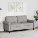 2-personers sofa 140 cm fløjl lysegrå