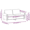 2-personers sofa 140 cm fløjl mørkegrå